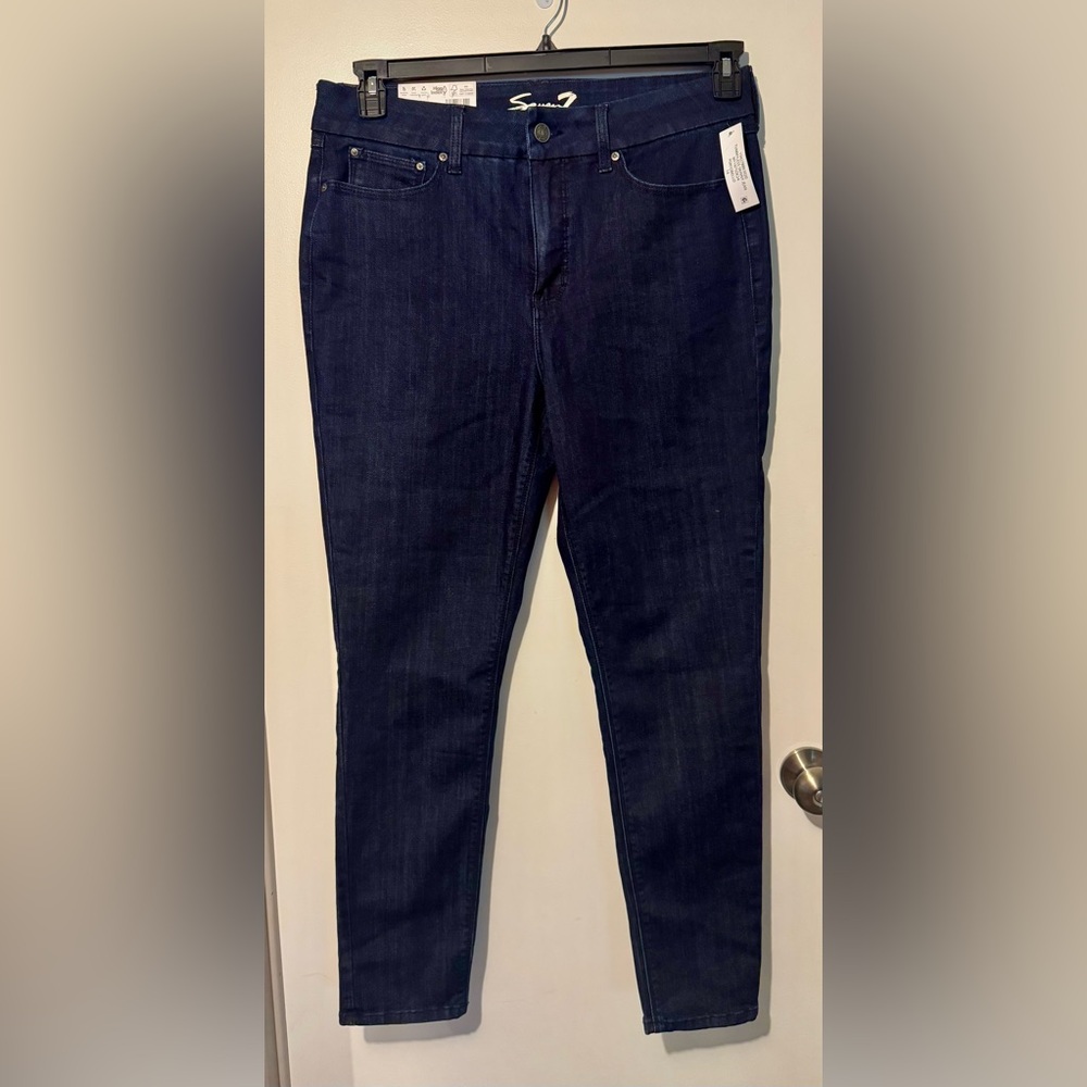 Seven7 Tummyless Skinny Jeans - Dark Blue - Size 14 - NWT